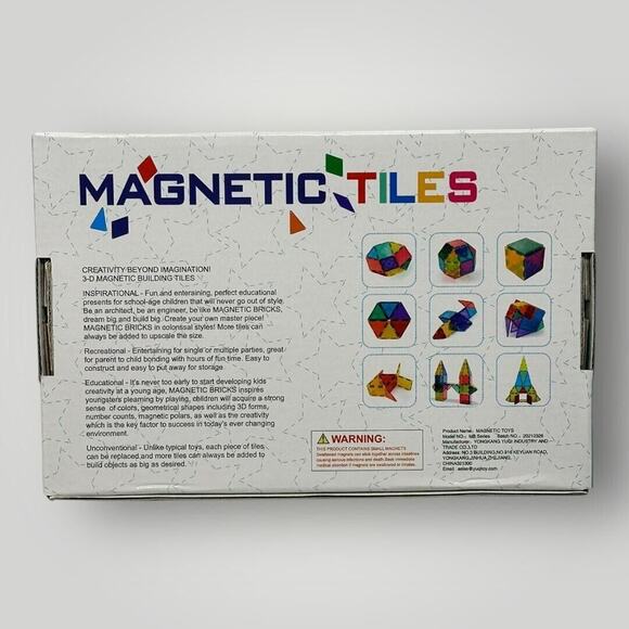 42 Piece Magnetic Tiles Building Blocks Set For Kids Multicolor Stem Toy - Picture 2 of 5